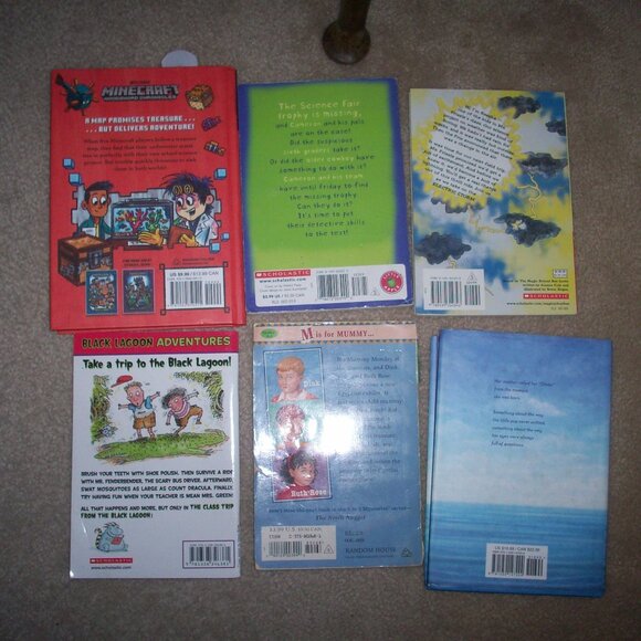 Scholastic Book Lot Minecraft Deep Dive Magic School Bus Odder AZ Mysteries 6 pc - Picture 4 of 4